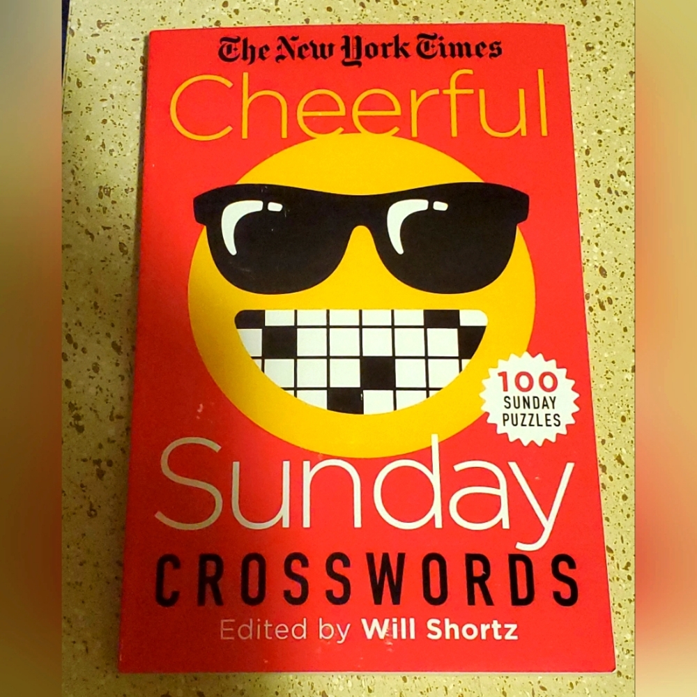 New CROSSWORD PUZZLE Book NY Times 100 Cheerful Sunday Puzzles NWT